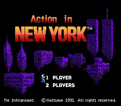 Игра для эмулятора приставки денди Action in New York