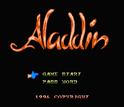 Игра для эмулятора приставки денди Aladdin