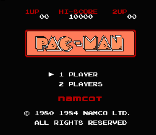 Начало игры Pac-Man Начало игры Pac-Man
